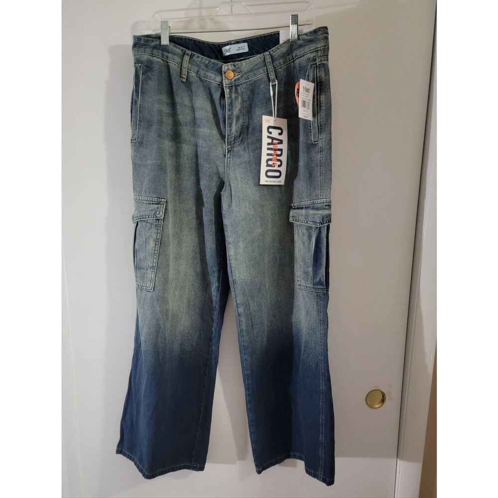 🆕️👖YMI Cargo Jeans, Medium Blue, Sz 13